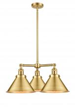 Innovations Lighting 207-SG-M10 - Briarcliff - 3 Light - 24 inch - Satin Gold - Stem Hung - Chandelier