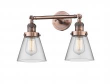 Innovations Lighting 208-AC-G62-LED - Cone - 2 Light - 16 inch - Antique Copper - Bath Vanity Light