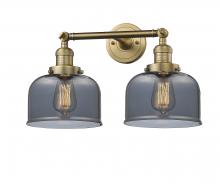 Innovations Lighting 208-BB-G73 - Bell - 2 Light - 19 inch - Brushed Brass - Adjustable Bath Vanity Light