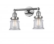 Innovations Lighting 208-PC-G182S - Canton - 2 Light - 17 inch - Polished Chrome - Bath Vanity Light