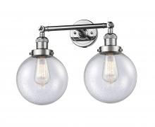 Innovations Lighting 208-PC-G204-8 - Beacon - 2 Light - 19 inch - Polished Chrome - Adjustable Bath Vanity Light