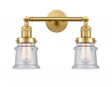 Innovations Lighting 208-SG-G184S - Canton - 2 Light - 17 inch - Satin Gold - Bath Vanity Light