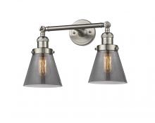 Innovations Lighting 208-SN-G63-LED - Cone - 2 Light - 16 inch - Brushed Satin Nickel - Adjustable Bath Vanity Light