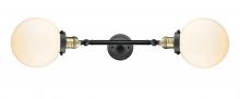 Innovations Lighting 208L-BAB-G201-8 - Beacon - 2 Light - 8 inch - Black Antique Brass - Bath Vanity Light