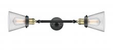 Innovations Lighting 208L-BAB-G62 - Cone - 2 Light - 6 inch - Black Antique Brass - Bath Vanity Light