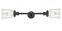 Innovations Lighting 208L-BK-G182-LED - Canton - 2 Light - 6 inch - Matte Black - Adjustable Bath Vanity Light