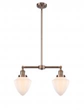 Innovations Lighting 209-AC-G661-7 - Bullet - 2 Light - 24 inch - Antique Copper - Stem Hung - Island Light