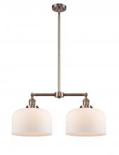 Innovations Lighting 209-AC-G71-L - Bell - 2 Light - 21 inch - Antique Copper - Stem Hung - Island Light