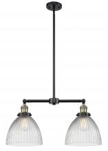 Innovations Lighting 209-BAB-G222 - Seneca Falls - 2 Light - 21 inch - Black Antique Brass - Stem Hung - Island Light