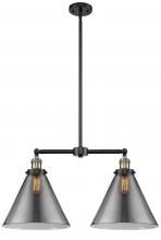 Innovations Lighting 209-BAB-G43-L - Cone - 2 Light - 21 inch - Black Antique Brass - Stem Hung - Island Light