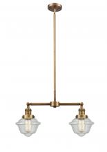 Innovations Lighting 209-BB-G534 - Oxford - 2 Light - 24 inch - Brushed Brass - Stem Hung - Island Light