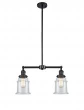 Innovations Lighting 209-BK-G182 - Canton - 2 Light - 21 inch - Matte Black - Stem Hung - Island Light