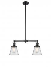 Innovations Lighting 209-BK-G64 - Cone - 2 Light - 21 inch - Matte Black - Stem Hung - Island Light