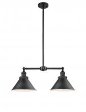 Innovations Lighting 209-BK-M10-BK - Briarcliff - 2 Light - 21 inch - Matte Black - Stem Hung - Island Light