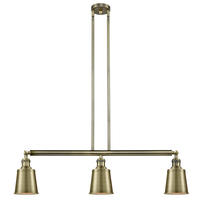 Innovations Lighting 213-AB-M9-AB - Addison - 3 Light - 38 inch - Antique Brass - Stem Hung - Island Light