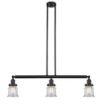 Innovations Lighting 213-BK-G182S - Canton - 3 Light - 39 inch - Matte Black - Stem Hung - Island Light