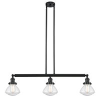 Innovations Lighting 213-BK-G324 - Olean - 3 Light - 39 inch - Matte Black - Stem Hung - Island Light