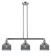 Innovations Lighting 213-PN-G73-LED - Bell - 3 Light - 41 inch - Polished Nickel - Stem Hung - Island Light