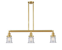 Innovations Lighting 213-SG-G184S - Canton - 3 Light - 39 inch - Satin Gold - Stem Hung - Island Light