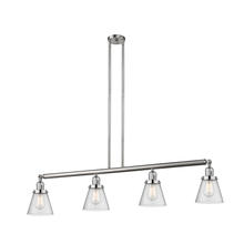 Innovations Lighting 214-SN-G64 - Cone - 4 Light - 51 inch - Brushed Satin Nickel - Stem Hung - Island Light