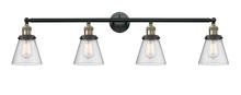 Innovations Lighting 215-BAB-G64 - Cone - 4 Light - 42 inch - Black Antique Brass - Bath Vanity Light