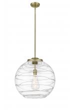 Innovations Lighting 221-1S-AB-G1213-18 - Athens Deco Swirl - 1 Light - 18 inch - Antique Brass - Stem Hung - Pendant