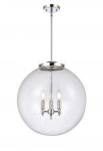 Innovations Lighting 221-3S-PC-G204-18-LED - Beacon - 3 Light - 18 inch - Polished Chrome - Cord hung - Pendant