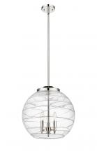 Innovations Lighting 221-3S-PN-G1213-16 - Athens Deco Swirl - 3 Light - 16 inch - Polished Nickel - Cord hung - Pendant