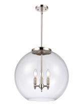 Innovations Lighting 221-3S-PN-G122-18-LED - Athens - 3 Light - 18 inch - Polished Nickel - Cord hung - Pendant