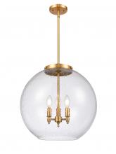 Innovations Lighting 221-3S-SG-G124-18-LED - Athens - 3 Light - 18 inch - Satin Gold - Cord hung - Pendant