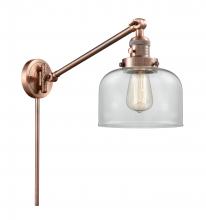 Innovations Lighting 237-AC-G72 - Bell - 1 Light - 8 inch - Antique Copper -Adjustable Swing Arm