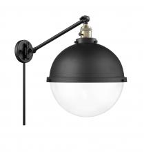 Innovations Lighting 237-BAB-HFS-122-BK - Hampden - 1 Light - 13 inch - Black Antique Brass - Swing Arm