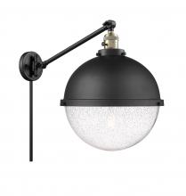 Innovations Lighting 237-BAB-HFS-124-BK - Hampden - 1 Light - 13 inch - Black Antique Brass - Swing Arm