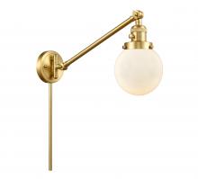 Innovations Lighting 237-SG-G201-6 - Beacon - 1 Light - 6 inch - Satin Gold -Adjustable Swing Arm