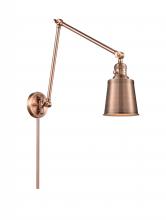 Innovations Lighting 238-AC-M9-AC - Addison - 1 Light - 8 inch - Antique Copper - Swing Arm