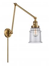 Innovations Lighting 238-BB-G184 - Canton - 1 Light - 6 inch - Brushed Brass - Swing Arm