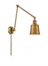 Innovations Lighting 238-BB-M9-BB - Addison - 1 Light - 8 inch - Brushed Brass - Swing Arm