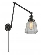 Innovations Lighting 238-BK-G142 - Chatham - 1 Light - 8 inch - Matte Black - Swing Arm