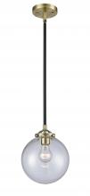 Innovations Lighting 284-1S-BAB-G202-8 - Beacon - 1 Light - 8 inch - Black Antique Brass - Stem hung - Mini Pendant