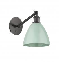 Innovations Lighting 317-1W-OB-MBD-75-SF - Plymouth - 1 Light - 8 inch - Oil Rubbed Bronze - Sconce