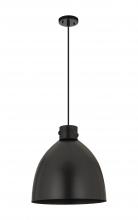 Innovations Lighting 410-1PL-BK-M412-16BK - Newton Bell - 1 Light - 16 inch - Matte Black - Cord hung - Pendant