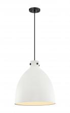 Innovations Lighting 410-1PL-BK-M412-18W - Newton Bell - 1 Light - 18 inch - Matte Black - Cord hung - Pendant