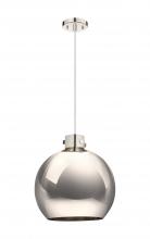 Innovations Lighting 410-1PL-PN-M410-16PN - Newton Sphere - 1 Light - 16 inch - Polished Nickel - Cord hung - Pendant