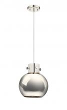 Innovations Lighting 410-1PM-PN-M410-10PN - Newton Sphere - 1 Light - 10 inch - Polished Nickel - Cord hung - Pendant