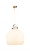 Innovations Lighting 410-1SL-CB-G410-18WH - Newton Sphere - 1 Light - 18 inch - Champagne Bronze - Pendant