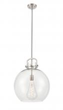 Innovations Lighting 410-1SL-SN-G410-16CL - Newton Sphere - 1 Light - 16 inch - Satin Nickel - Pendant