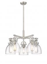 Innovations Lighting 410-5CR-SN-G412-7SDY - Newton Bell - 5 Light - 26 inch - Satin Nickel - Chandelier