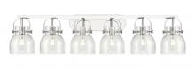 Innovations Lighting 423-6W-PC-G412-6SDY - Pilaster II Bell - 6 Light - 46 inch - Polished Chrome - Bath Vanity Light