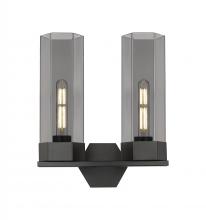 Innovations Lighting 427-2W-BK-G427-14SM - Claverack - 2 Light - 13 inch - Matte Black - Bath Vanity Light