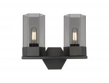 Innovations Lighting 427-2W-BK-G427-9SM - Claverack - 2 Light - 13 inch - Matte Black - Bath Vanity Light